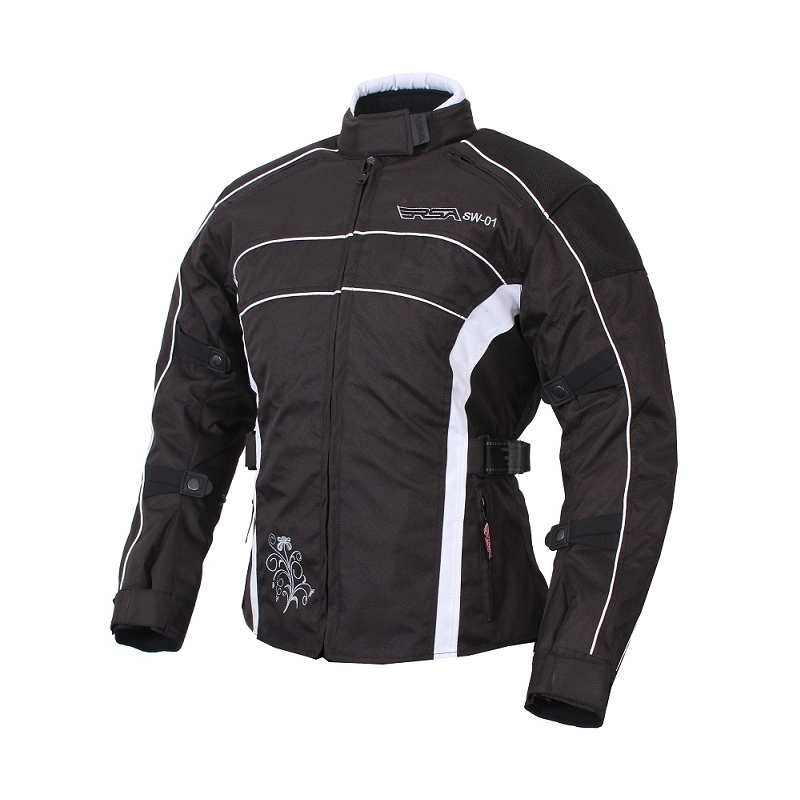 Mono de moto para mujer RSA SW-01 blanco - 2 piezas liquidación