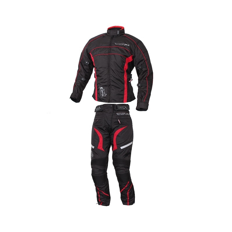 Mono de moto para mujer RSA SW-01 rojo - 2 piezas liquidación