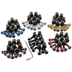 Juego de tornillos para plexiglás Oxford plata