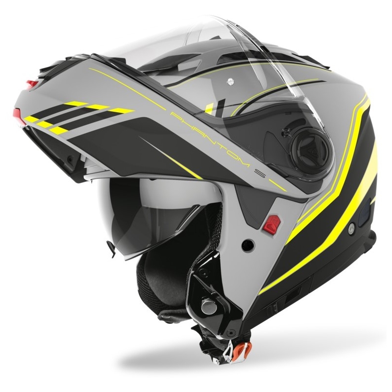 Vyklápěcí přilba Airoh Phantom S Beat šedo-černo-fluo žlutá