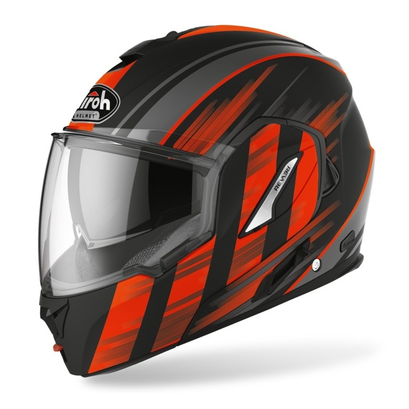 Překlápěcí přilba Airoh REV19 Ikon černo-oranžová výprodej