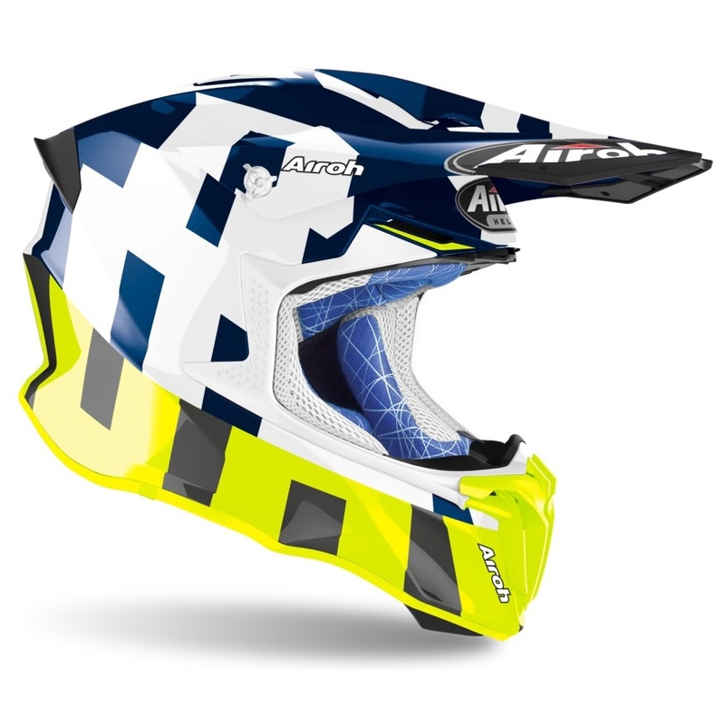 Motokrosová přilba Airoh Twist 2.0 Frame modro-bílo-fluo žlutá