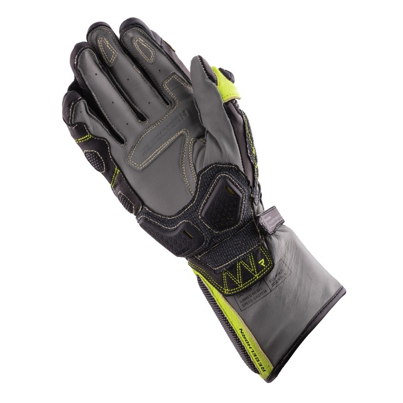 Guantes de moto Rebelhorn Rebel negro-camo-amarillo fluo liquidación