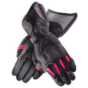 Guantes de moto para mujer Rebelhorn Rebel Negro y Rosa liquidación