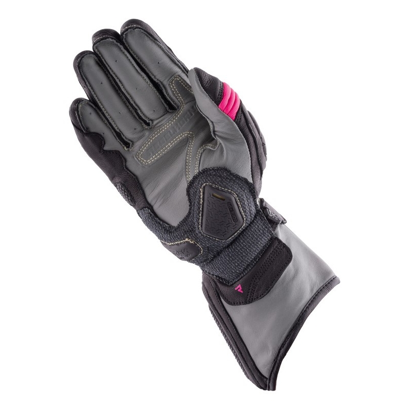 Guantes de moto para mujer Rebelhorn Rebel Negro y Rosa liquidación