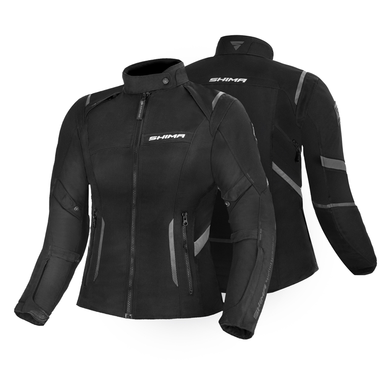 Chaqueta de moto para mujer Shima Rush negra liquidación
