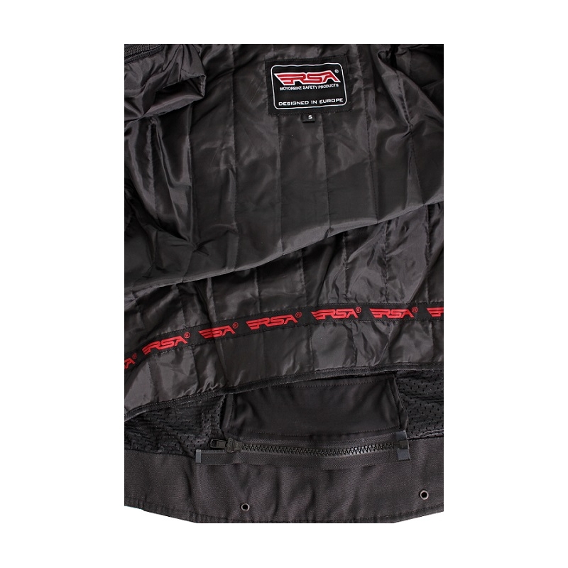 Bunda na motorku RSA Iron černo-červená výprodej