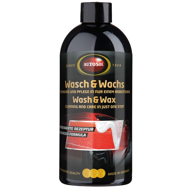 Champú con cera Autosol Wash and Wax 500 ml