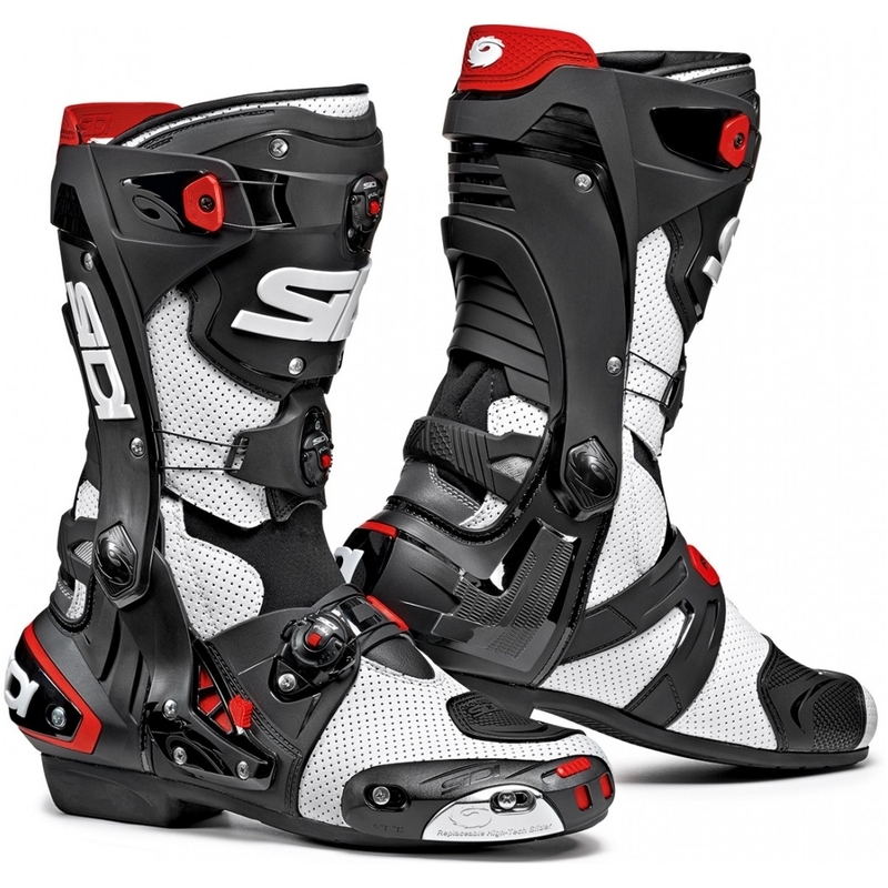 Botas de moto SIDI REX Air blanco-negro liquidación