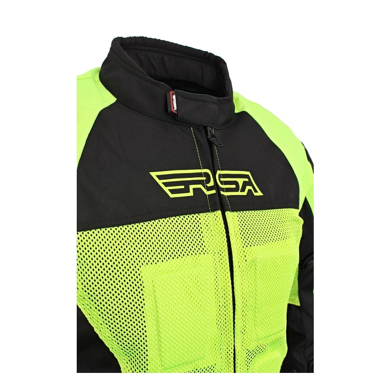 Bunda na motorku RSA Guff černo-fluo žlutá výprodej