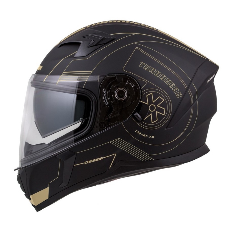 Casco integral Cassida Integral 3.0 Turbohead negro-oro