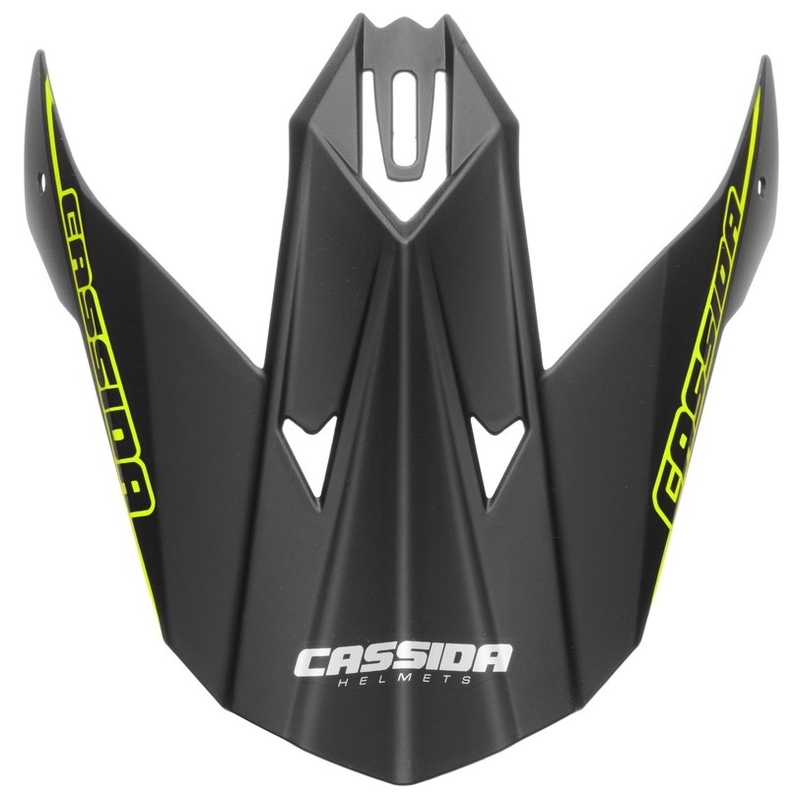 Visera de casco Cassida Libor Podmol negro-gris-amarillo fluo