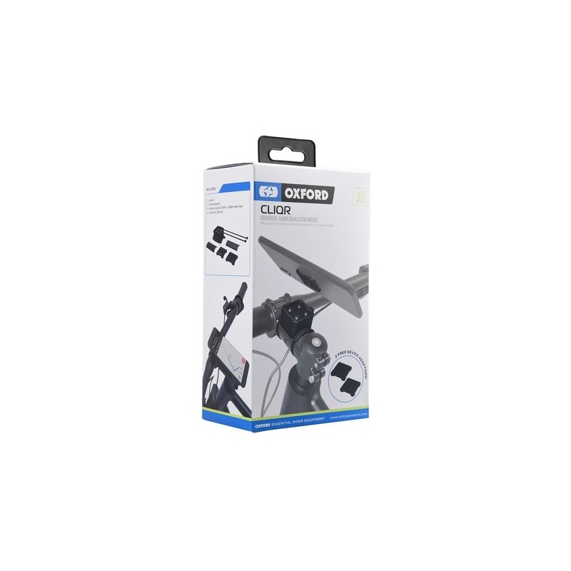Soporte Oxford CLIQR para teléfono, cámara y navegador con fijación al manillar de la bicicleta