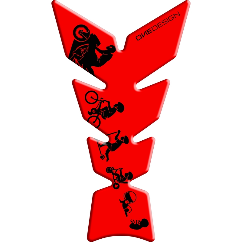 Polep palivové nádrže Print - Moon fluo červený výprodej