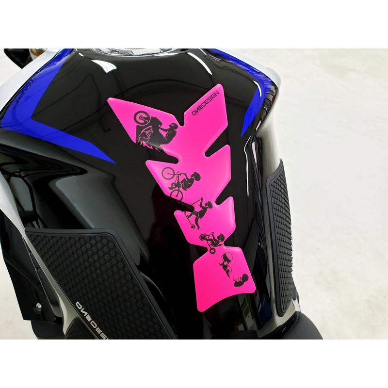 Adhesivo para depósito de combustible - Luna rosa fluo
