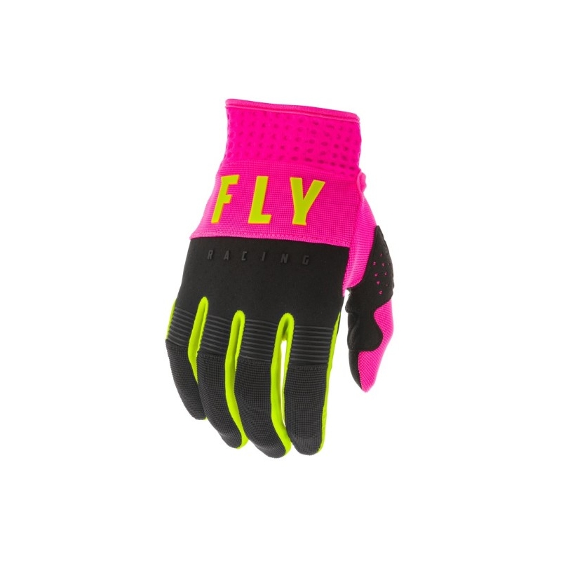 Motokrosové rukavice FLY Racing F-16 2020 černo-růžovo-fluo žluté