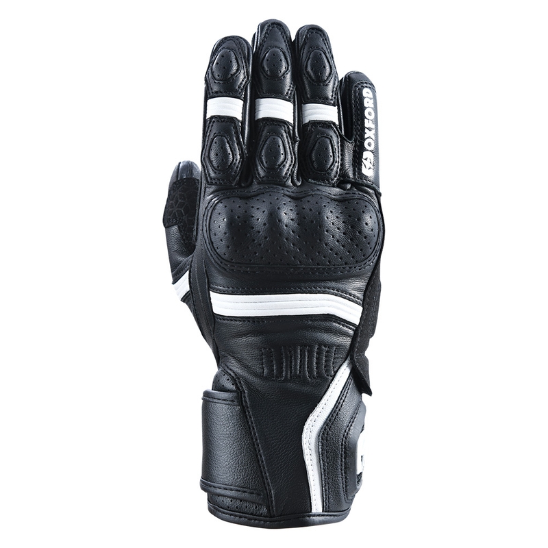 Guantes de moto Oxford RP-5 2.0 blanco y negro
