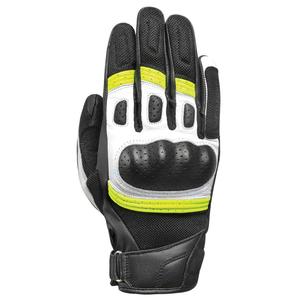 Guantes de moto Oxford RP-6S negro-blanco-amarillo fluorescente