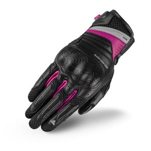Guantes de moto para mujer Shima Rush negro-fucsia