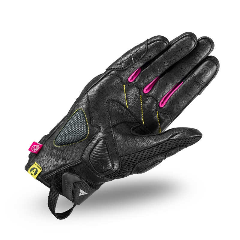Guantes de moto para mujer Shima Rush negro-fucsia