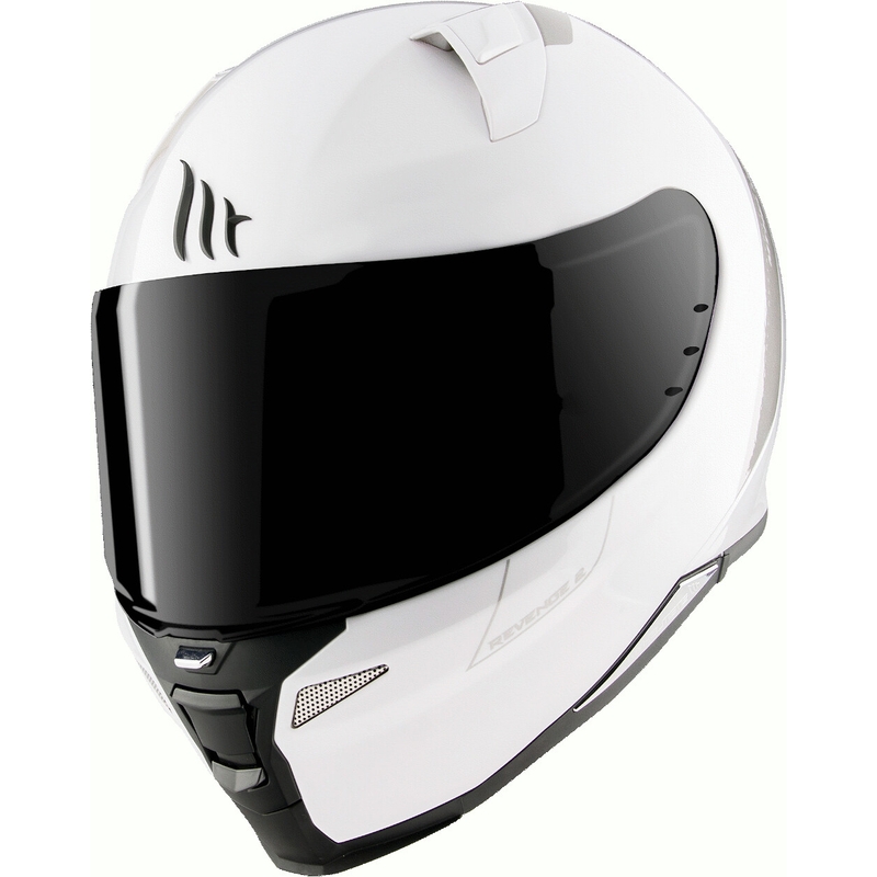 Casco integral de moto MT Revenge 2 Solid White Gloss liquidación
