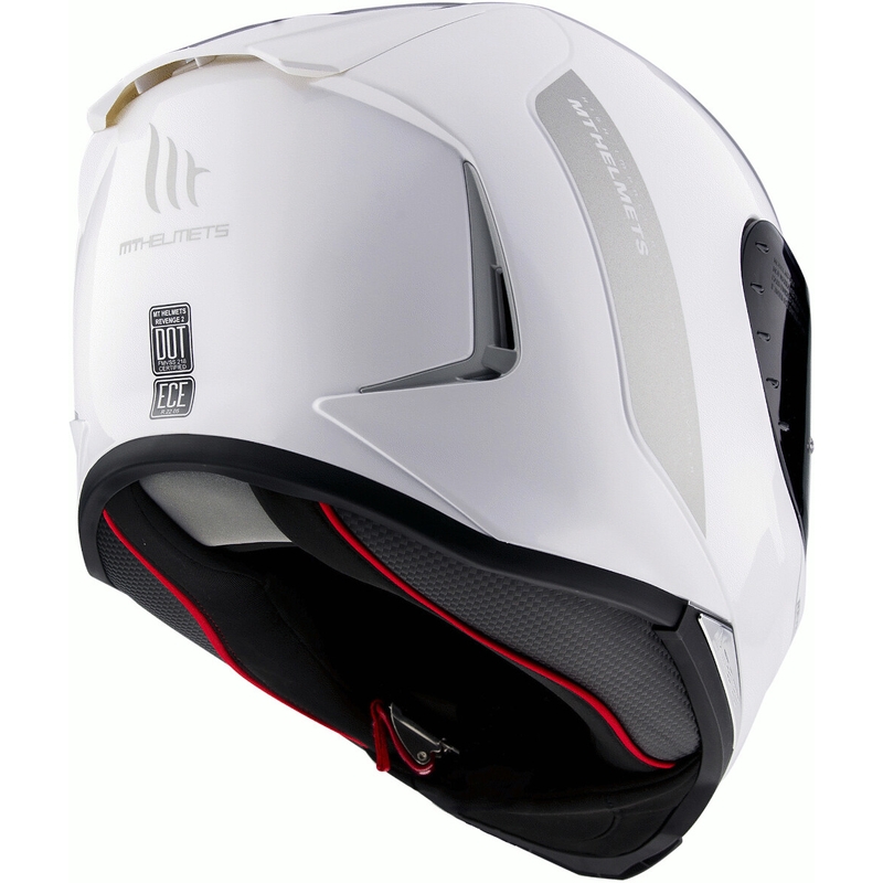Casco integral de moto MT Revenge 2 Solid White Gloss liquidación