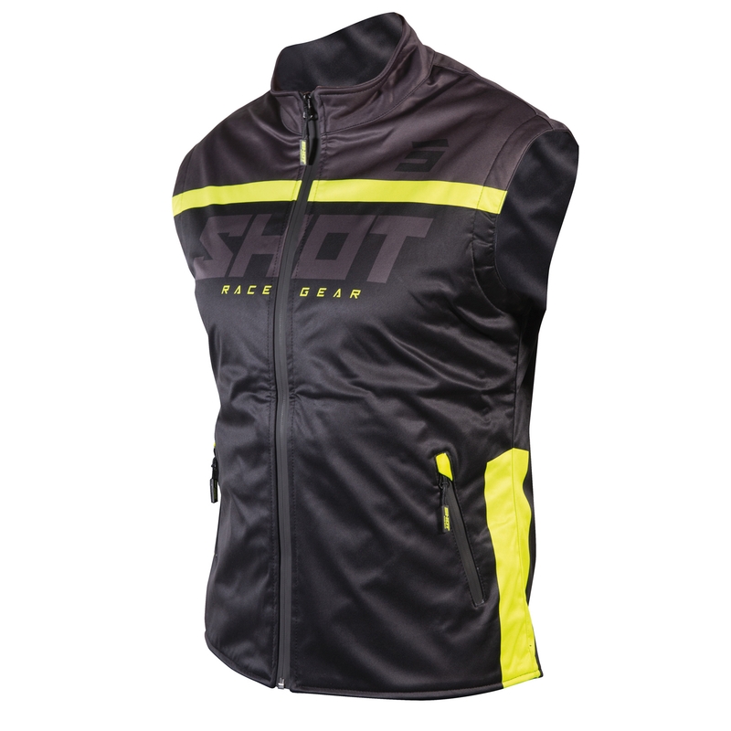 Chaleco Softshell Shot Lite negro-amarillo fluo liquidación