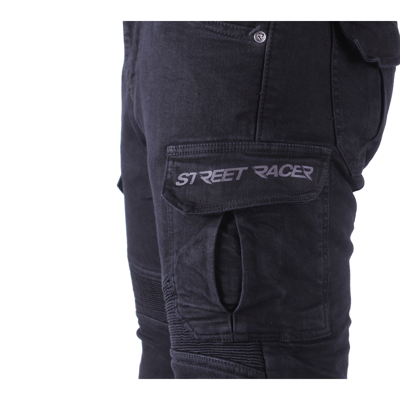 Street Racer Cargo CE Negro Jeans Moto