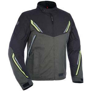 Chaqueta de moto Oxford Advanced Hinterland negro-gris-amarillo fluo