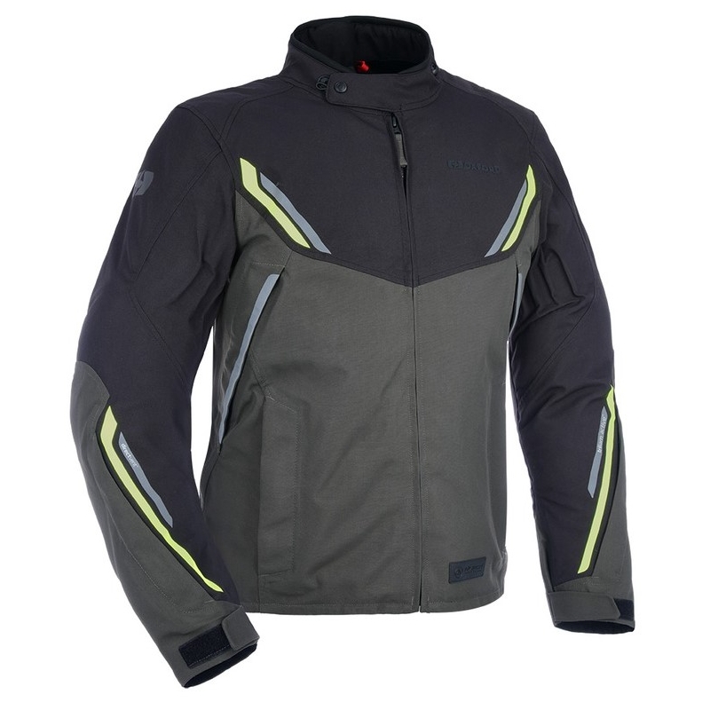 Chaqueta de moto Oxford Advanced Hinterland negro-gris-amarillo fluo