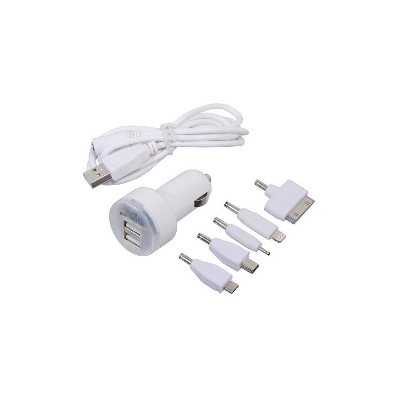 Cargador de teléfono 12V 2,1A (iPhone 4/5/6, micro USB, Nokia)