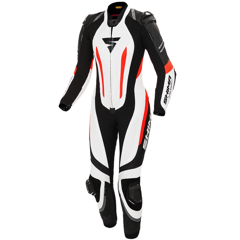 Mono de mujer Shima Miura RS blanco-negro-rojo fluo