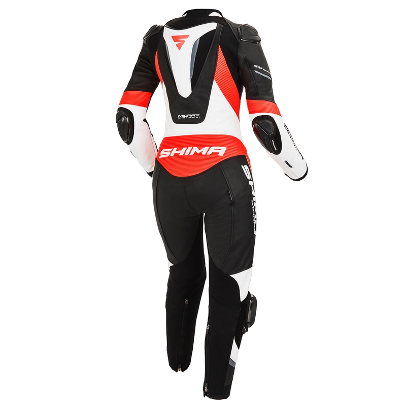 Mono de mujer Shima Miura RS blanco-negro-rojo fluo