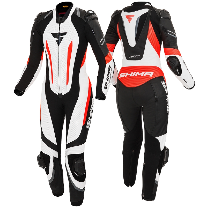 Mono de mujer Shima Miura RS blanco-negro-rojo fluo
