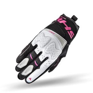 Guantes de moto Shima Blaze para mujer en blanco, negro y rosa liquidación