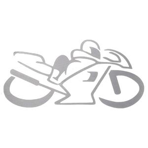 Pegatina silueta Bicicleta plata
