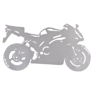 Pegatina silueta Sport Bike plata