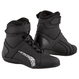 Botas de moto Kore Velcro 2.0 para mujer en blanco y negro