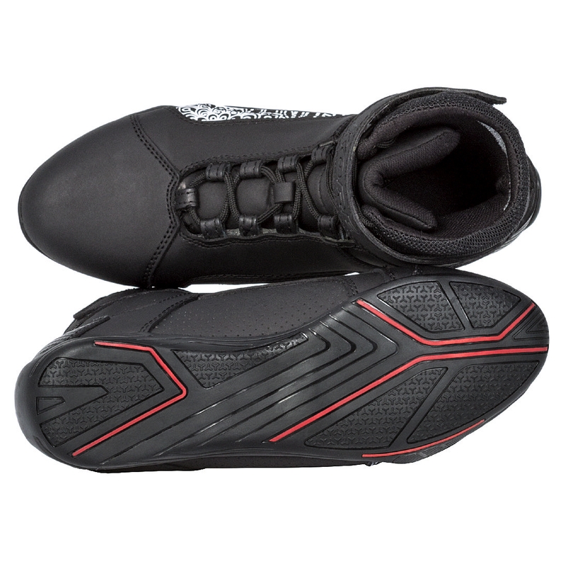 Botas de moto Kore Velcro 2.0 para mujer en blanco y negro