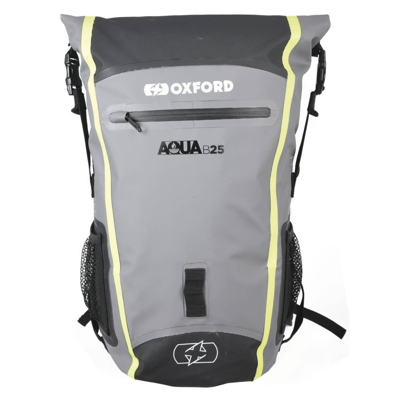 Vodotěsný batoh Oxford Aqua B25 černo-šedo-fluo žlutý 25 l