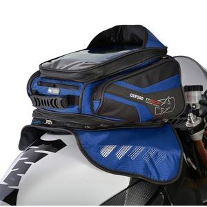 Bolsa sobredepósito para moto Oxford M30R negro-azul