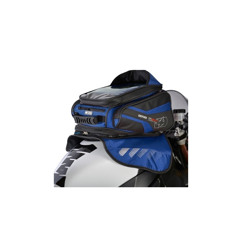 Bolsa sobredepósito para moto Oxford M30R negro-azul