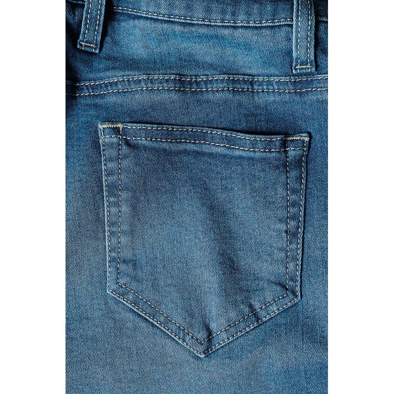 Vaqueros pitillo de moto PMJ para mujer Azul liquidación