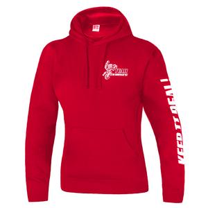 Sudadera con capucha para mujer Atrápame si puedes rojo liquidación