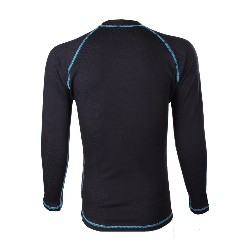 Camiseta térmica RSA Heat negra - azul manga larga
