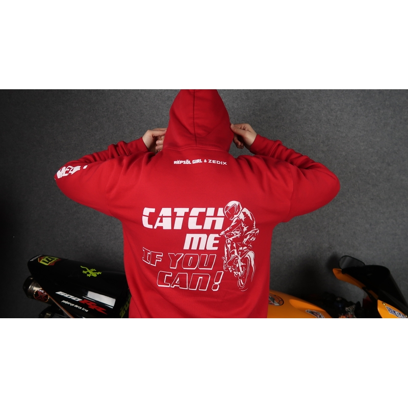 Sudadera Atrápame si puedes rojo
