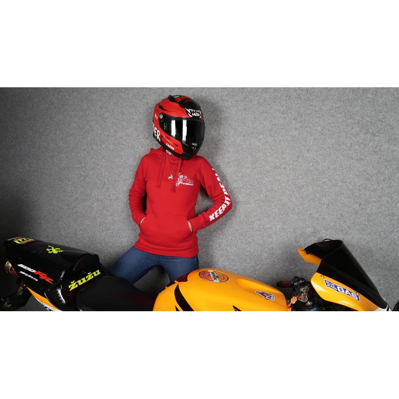Sudadera con capucha para mujer Atrápame si puedes rojo liquidación