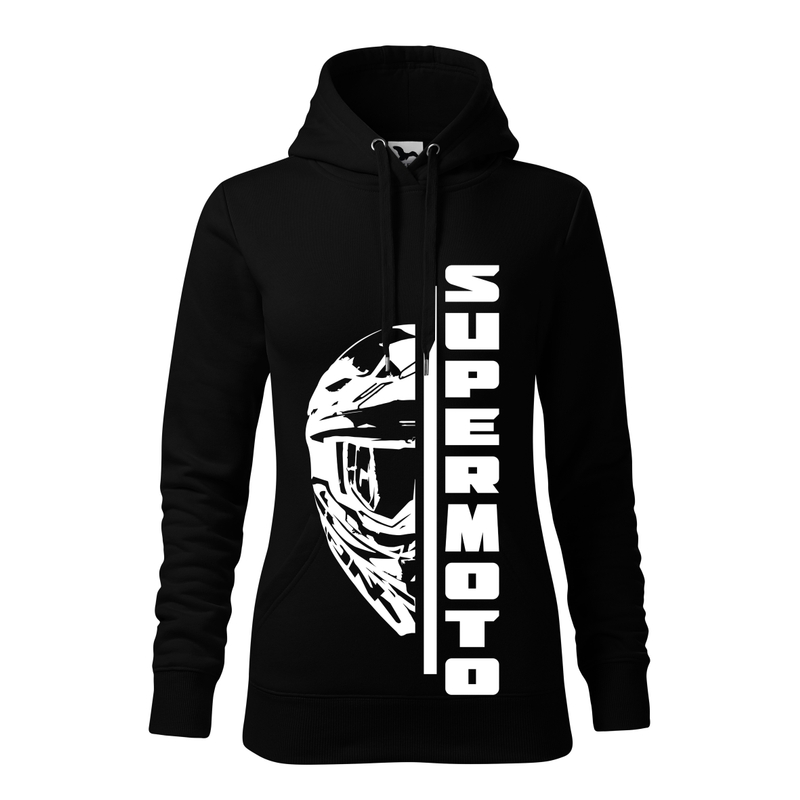 Sudadera de mujer SUPERMOTO negra liquidación