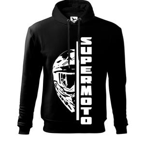 Sudadera con capucha para hombre SUPERMOTO negra