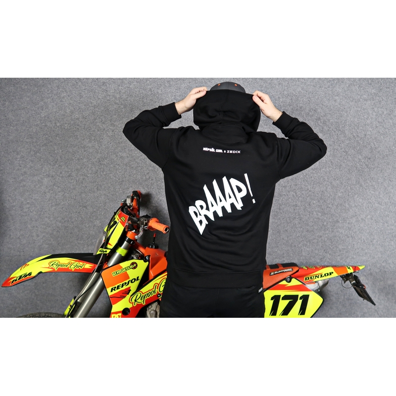 Sudadera con capucha para hombre SUPERMOTO negra